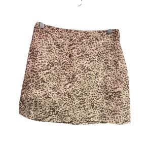Free People Printed Mini Skirt – Size 6 – Neutral Animal Print
